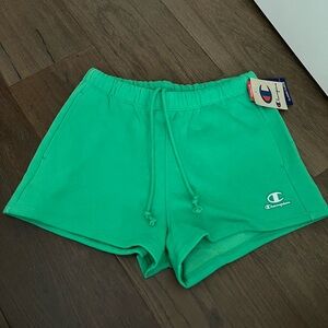BNWT Champion Green Classic Fleece Athletic Sweat Shorts Size Medium